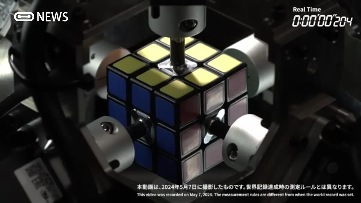 0.305秒成为最快破解魔方的机器人