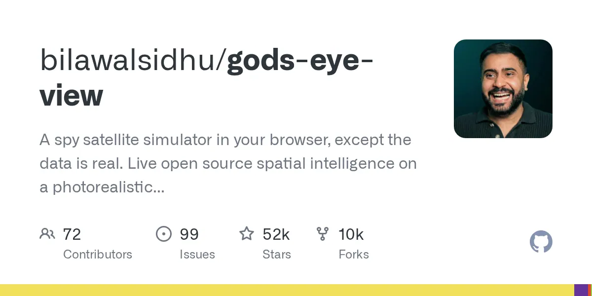 gods-eye-view 的 GitHub 项目卡片